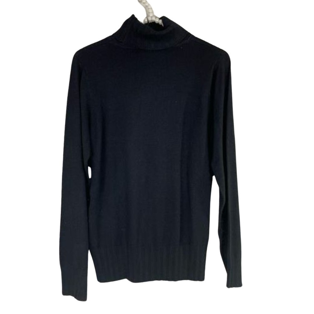 BCBGMaxAzria Women’s Black Turtleneck Shirt Size Medium